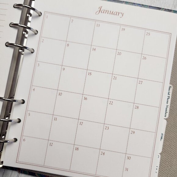 Hallmark Refillable ADDRESS BOOK Calendar Phone Number Paisley Print Book - Picture 6 of 9